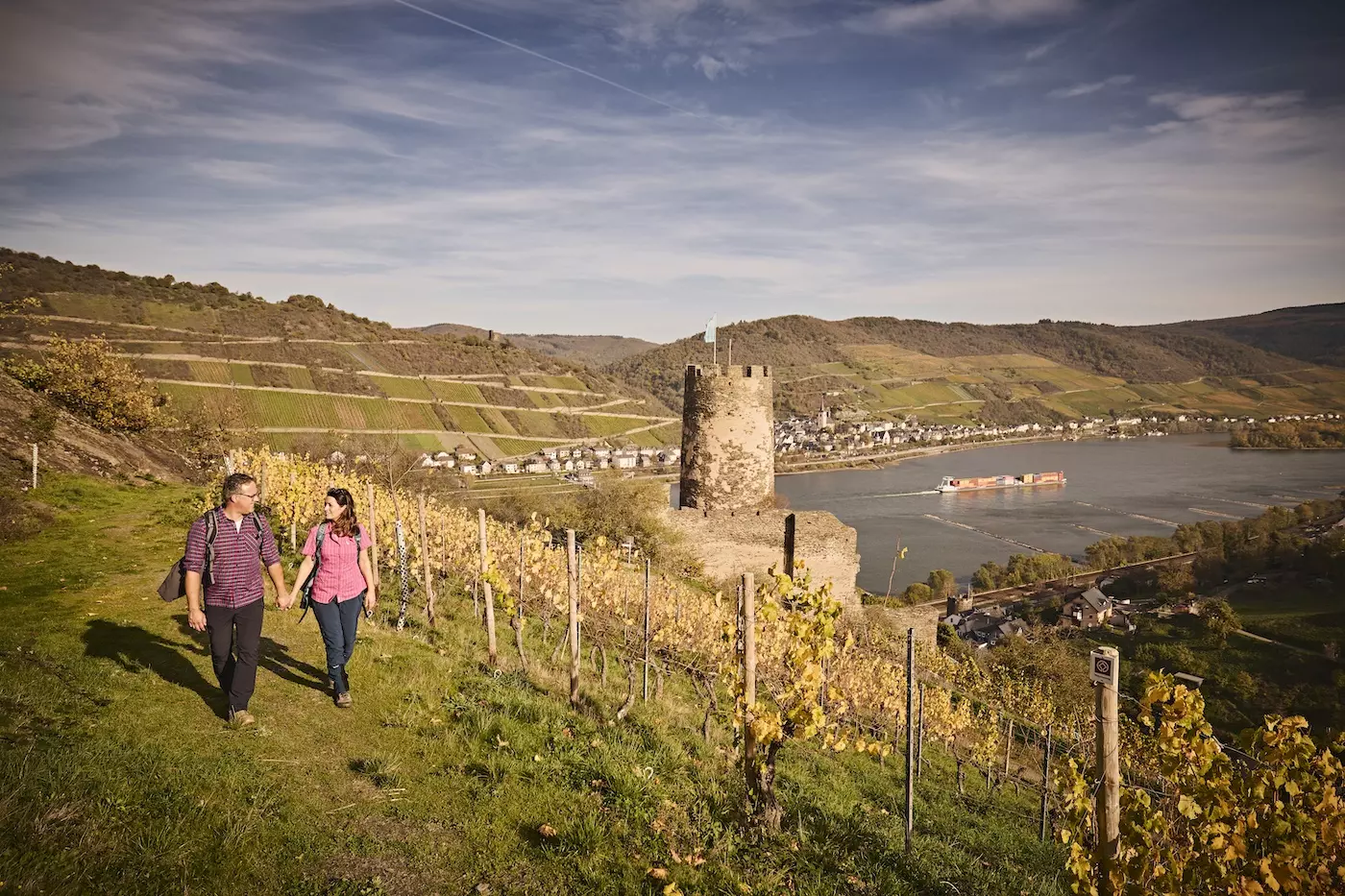 Wanderer an der Ruine Fürstenberg