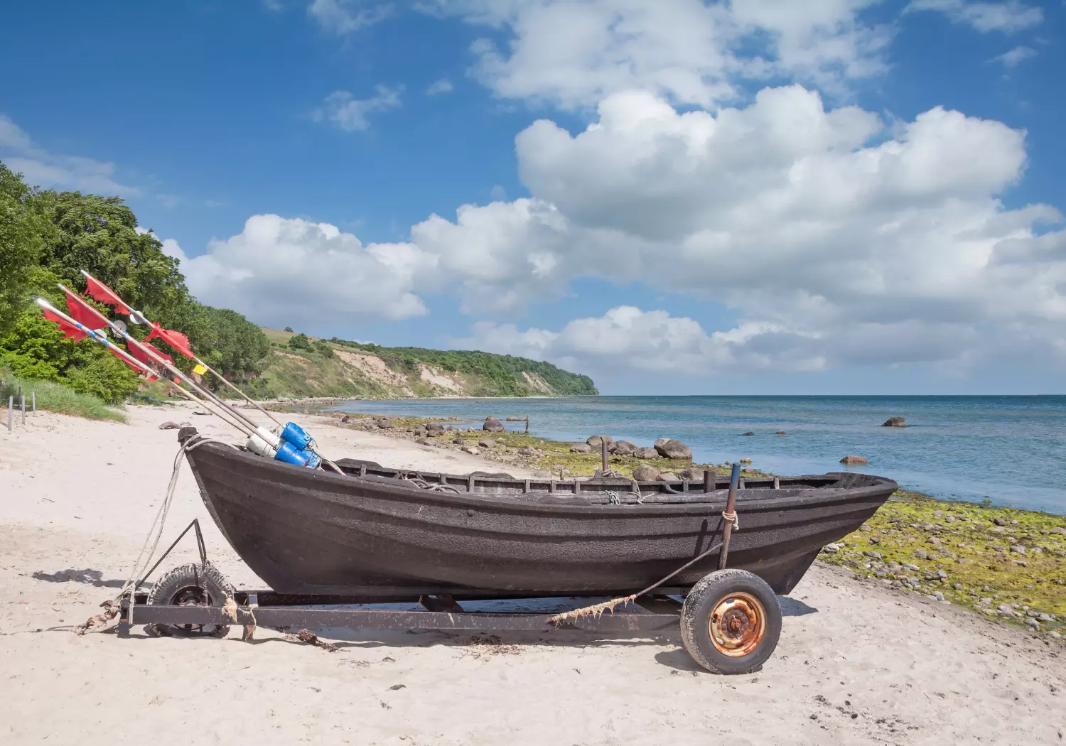 Insel Rügen Boot auf Hänger
